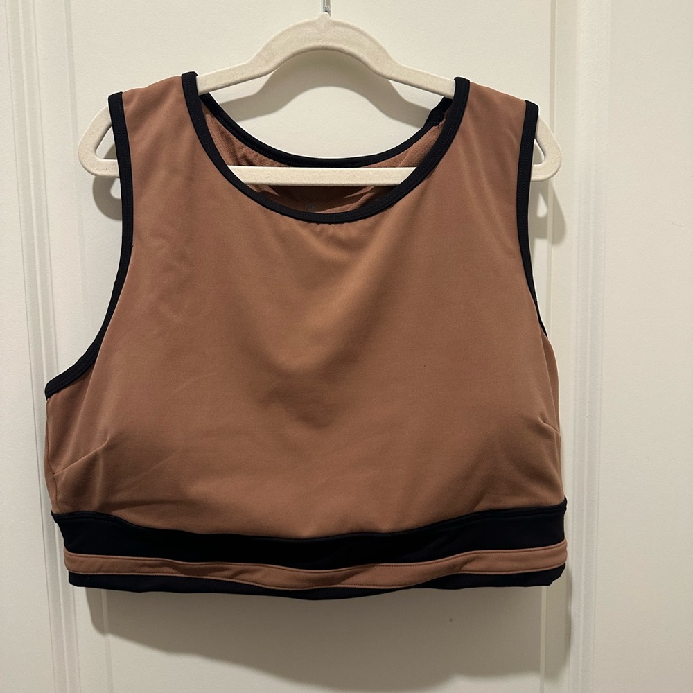 TAVI Sculpt Agility Bra Women's- Brown with Black Trim